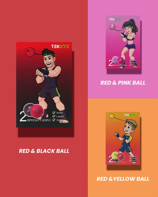 TekXYZ Boxing Reflex Ball in 3-Style - Front View