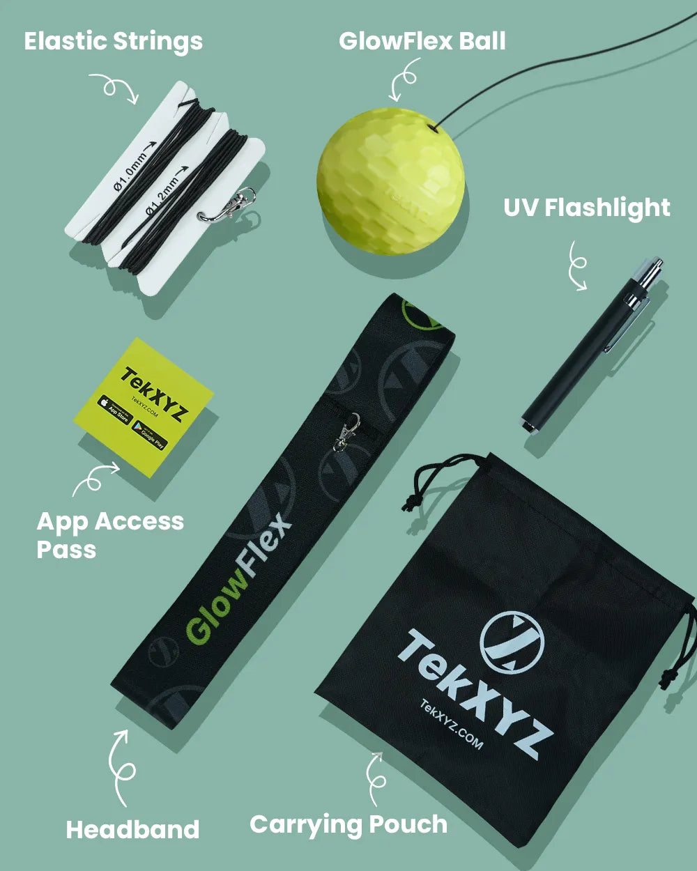 TekXYZ GlowFlex - Flatlay View