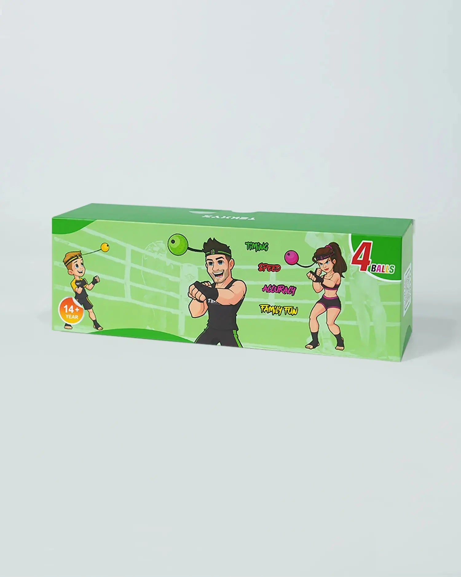 TekXYZ Boxing Reflex Ball in Family Pack - Front View