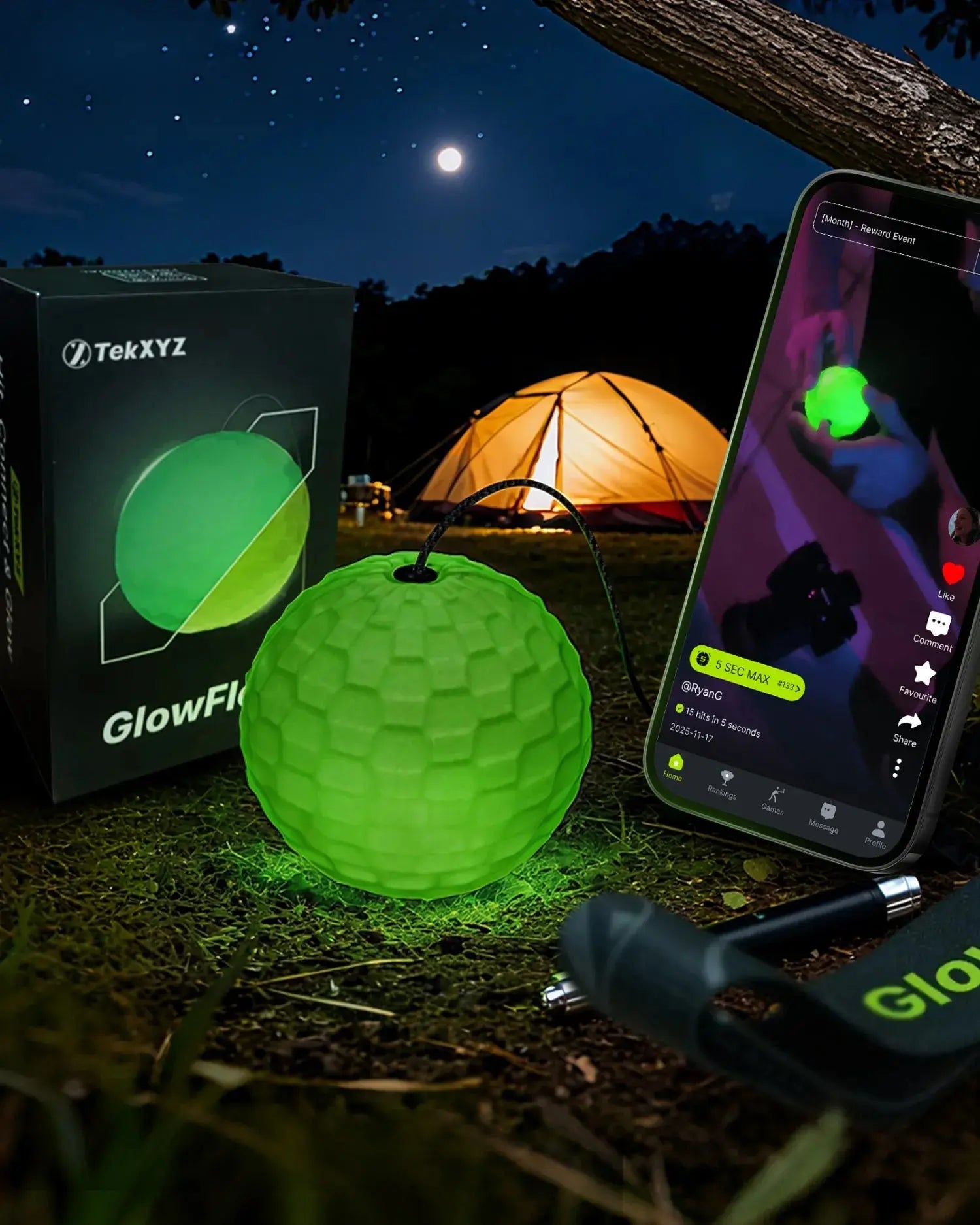 TekXYZ GlowFlex™ Boxing Reflex Ball TekXYZ